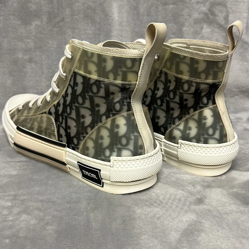 Christian Dior B23 Oblique Logo Canvas Sneakers Size 45 - Picture 6 of 10